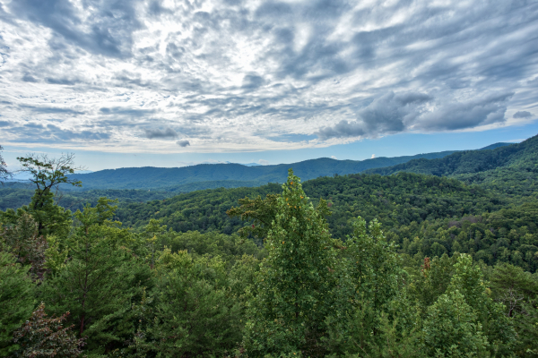 Mountain view at Majestic Views, a 3 bedroom cabin rental located in Pigeon Forge