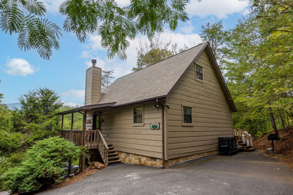 Exterior view at Cabin On The Hill, a 1 bedroom cabin rental located in Pigeon Forge