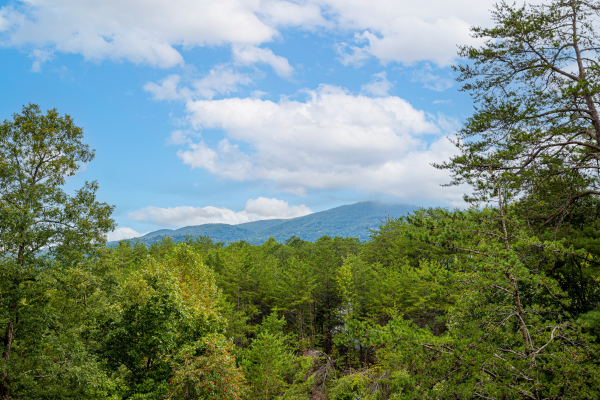 Mountain view at Cabin On The Hill, a 1 bedroom cabin rental located in Pigeon Forge