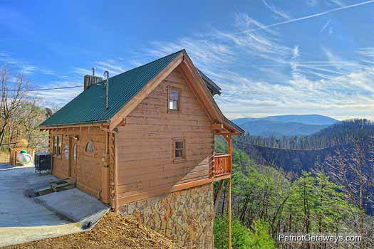 Exterior view at Sunset Vista View, a 1 bedroom cabin rental located in Pigeon Forge