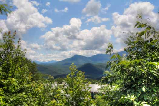 Smoky Mountain views from at The Majestic, an 8 bedroom cabin rental located in Gatlinburg