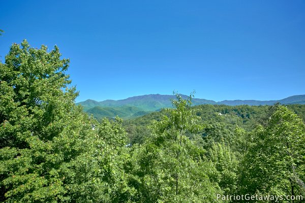 Smoky Mountain views from at Chalet Mignon, an 8-bedroom cabin rental located in Gatlinburg