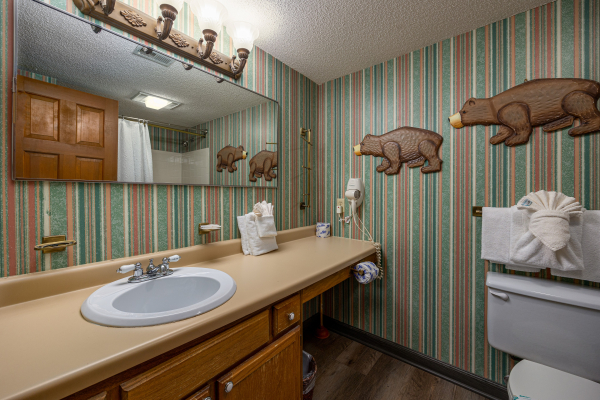 Bathroom at High Alpine #204, a 2 bedroom cabin rental located in Gatlinburg