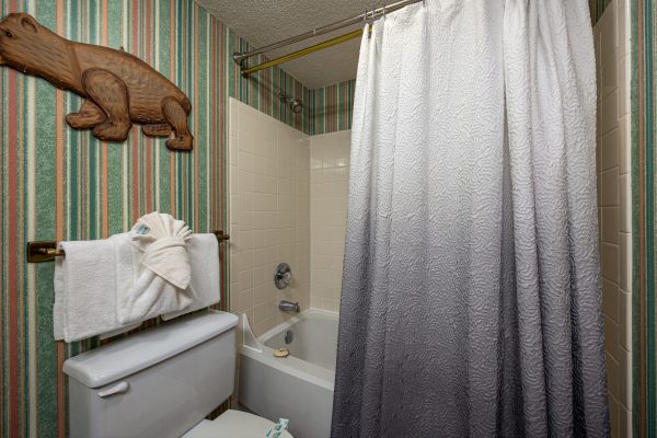 Shower at High Alpine #204, a 2 bedroom cabin rental located in Gatlinburg
