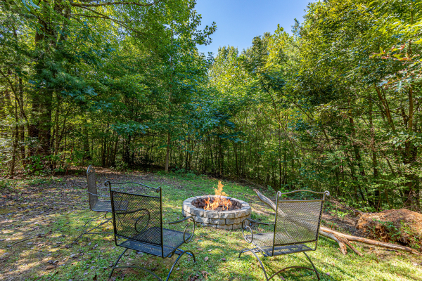 Firepit at Fox Ridge, a 3 bedroom cabin rental located in Pigeon Forge