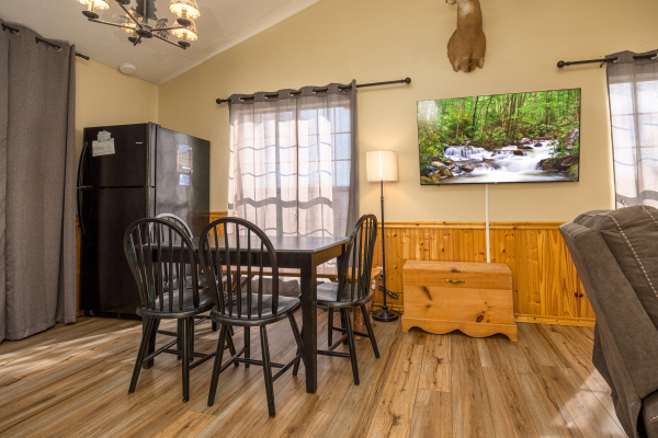 Dining table at Liam's Lookout, a 2 bedroom cabin rental located in Pigeon Forge