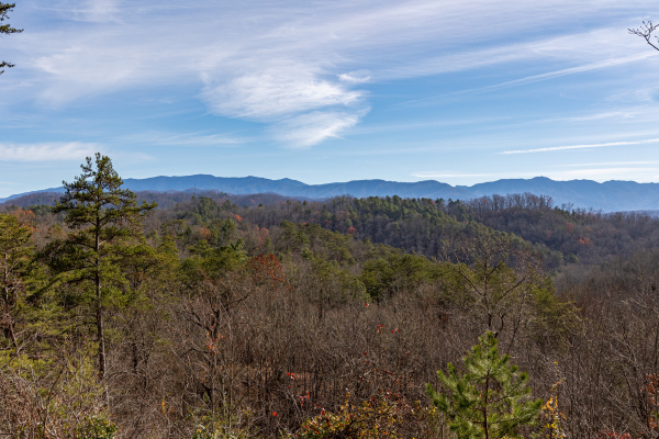 View from deck at Liam's Lookout, a 2 bedroom cabin rental located in Pigeon Forge