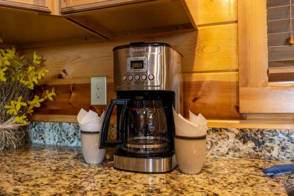 Coffee pot at Gone To Therapy, a 2 bedroom cabin rental located in Gatlinburg