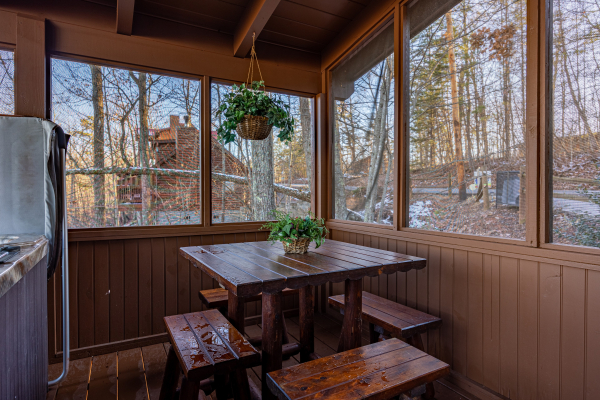 Table at Gone To Therapy, a 2 bedroom cabin rental located in Gatlinburg
