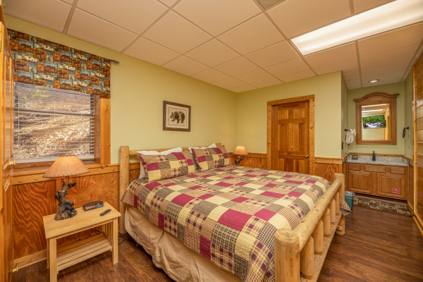 Bedroom at Southern Charm, a 2 bedroom cabin rental located in Pigeon Forge
