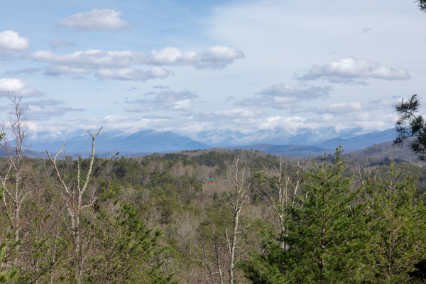 Winter month views at Blue Mountain Views, a 1 bedroom cabin rental located in  Pigeon Forge