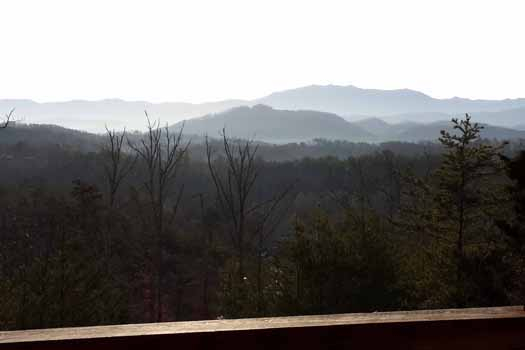 The Smoky Mountain views at Blue Mountain Views, a 1-bedroom cabin rental located in Pigeon Forge