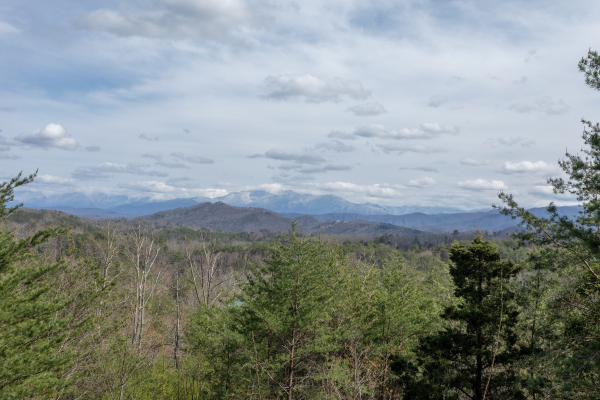 Winter views at Blue Mountain Views, a 1 bedroom cabin rental located in  Pigeon Forge