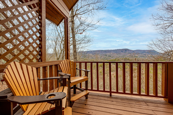 Mountain view at Cupids Crossing, a 1 bedroom cabin rental located in Pigeon Forge