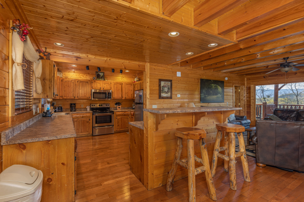 Breakfast bar  at Grand Timber Lodge, a 5-bedroom cabin rental located in Pigeon Forge