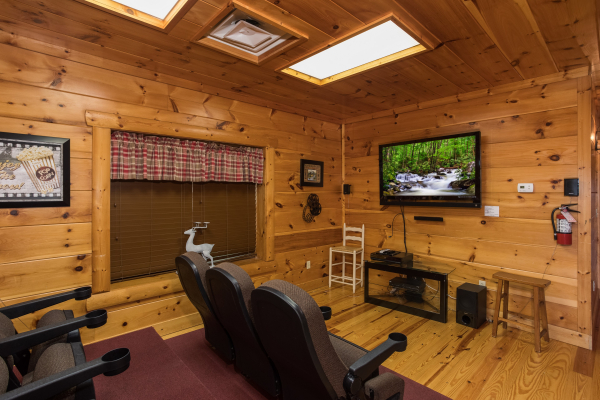 Theater room at Pigeon Forge View, a 6 bedroom cabin rental located in Pigeon Forge
