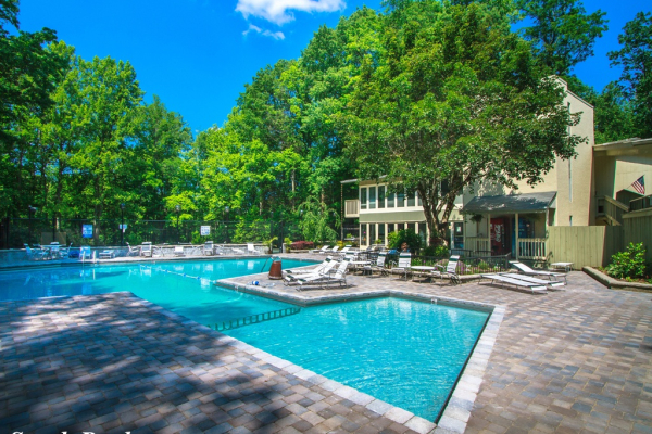 Pool access for guests at Wild at Heart, a 1 bedroom cabin rental located in Gatlinburg