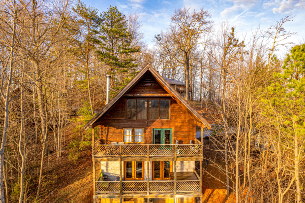 Front exterior view at Brink of Heaven, a 2 bedroom cabin rental located in Gatlinburg