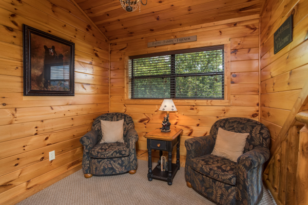 Chairs in the loft at Endless View, a 4 bedroom cabin rental located in Pigeon Forge