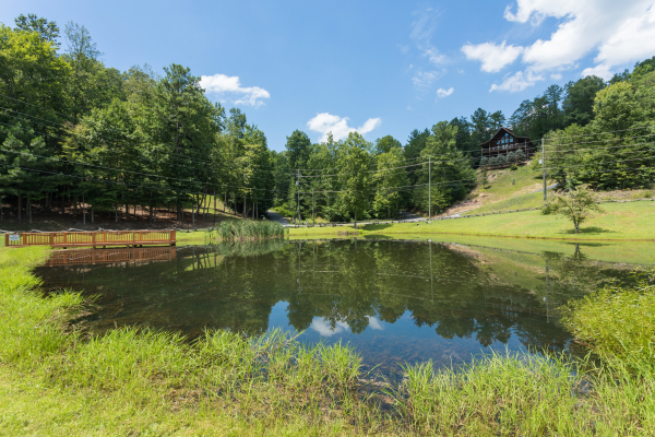 Community pond for guests at Endless View, a 4 bedroom cabin rental located in Pigeon Forge