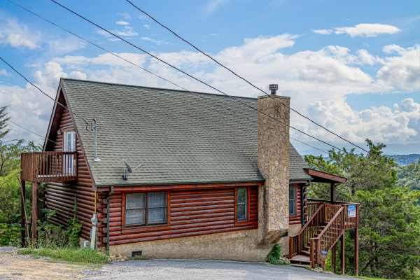Exterior view  at Eagle's Nest, a 2-bedroom cabin rental located in Sevierville