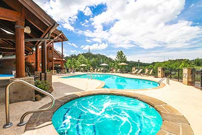 Pool access for guests at Starry Starry Night #725, a 2 bedroom cabin rental located in Pigeon Forge