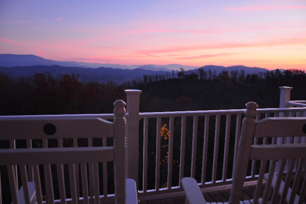 Sunset at Summit Glory, a 5 bedroom cabin rental located in Pigeon Forge