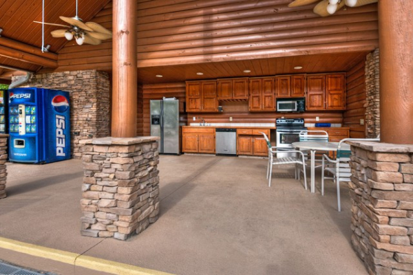 Guests at Howlin' in the Smokies, a 2 bedroom cabin rental located in Pigeon Forge have access to the clubhouse Starr Crest Resort