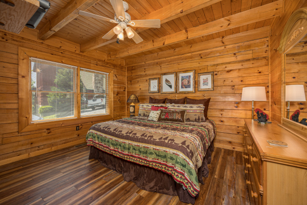 Bedroom at Eagle's Bluff, a 2 bedroom cabin rental located in Douglas lake