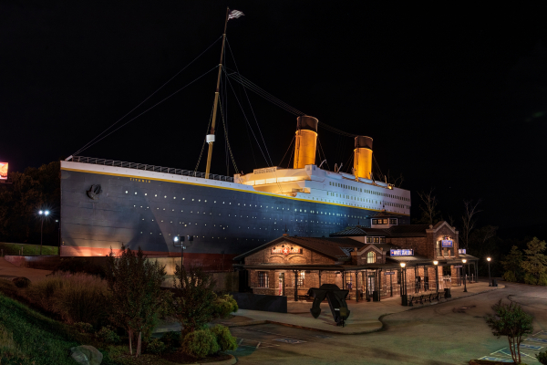 The Titanic Museum is near Great View Lodge, a 5-bedroom cabin rental located in Pigeon Forge