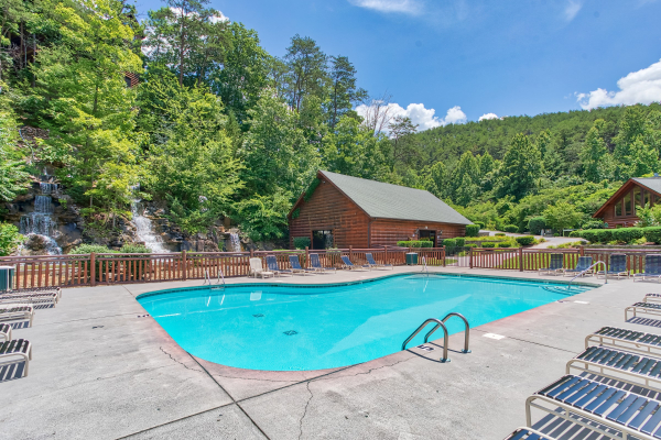 Resort pool at Bears Eye View, a 2-bedroom cabin rental located in Pigeon Forge