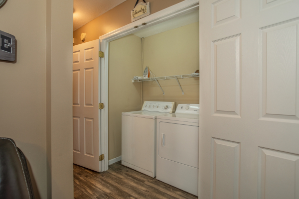 Laundry room at Peace at the River, a 3 bedroom cabin rental located in Pigeon Forge