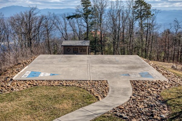 Shuffleboard behind Best View Ever! A 5 bedroom cabin rental in Pigeon Forge