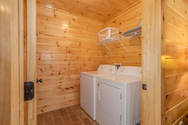Laundry room at Happy Bear's Hideaway, a 2 bedroom cabin rental located in Gatlinburg