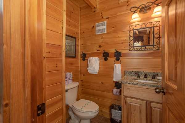 En suite bath at Better View, a 4 bedroom cabin rental located in Pigeon Forge