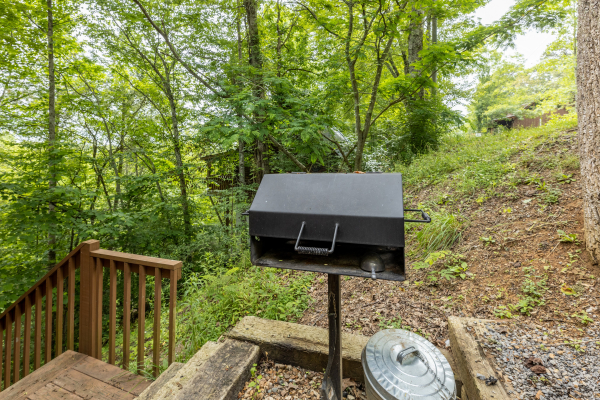 Charcoal grill at Fowl Play, a 1 bedroom cabin rental located in pigeon forge