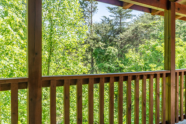 Wooded view at Livin' Simple, a 2 bedroom cabin rental located in Pigeon Forge