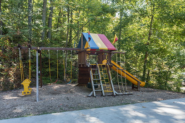 Playground for guests at Top of the Way, a 2 bedroom cabin rental located in Pigeon Forge