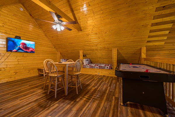 Air Hockey at Top Of The Way, a 2 bedroom cabin rental located in pigeon forge