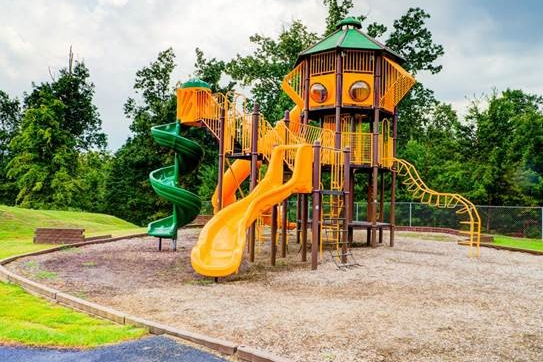 Playground area for guests at 1 Above the Smokies, a 2 bedroom cabin rental located in Pigeon Forge