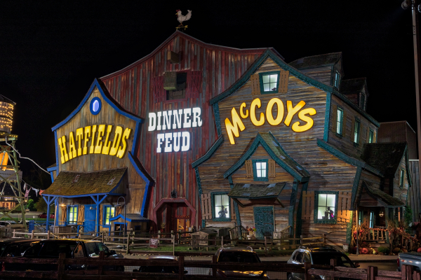 Hatfield & McCoy Dinner Show is near Yes, Deer, a 2 bedroom cabin rental located in Pigeon Forge