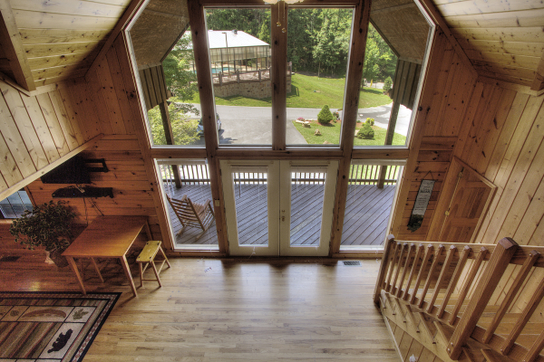 Entryway at Pool Side Lodge, a 6 bedroom cabin rental located in Pigeon Forge