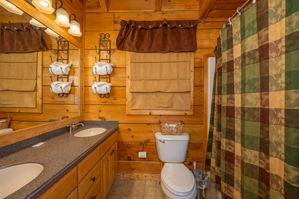 Second bathroom at Mountain Laurel Lodge, a 4 bedroom cabin rental located in Pigeon Forge
