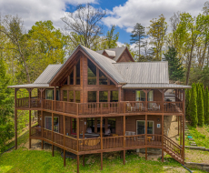 Exterior View at Mountain Laurel Lodge, a 4 bedroom cabin rental located in Pigeon Forge