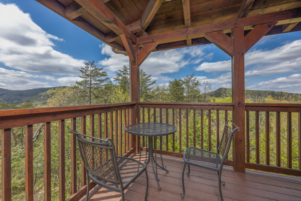Outdoor seating at Mountain Laurel Lodge, a 4 bedroom cabin rental located in Pigeon Forge