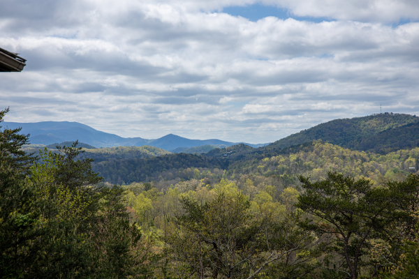 View from deck at Mountain Laurel Lodge, a 4 bedroom cabin rental located in Pigeon Forge