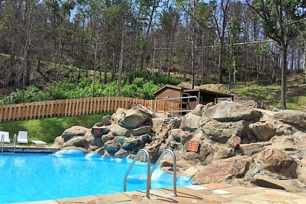 Pool for guests at sensational views a 3 bedroom cabin rental located in gatlinburg
