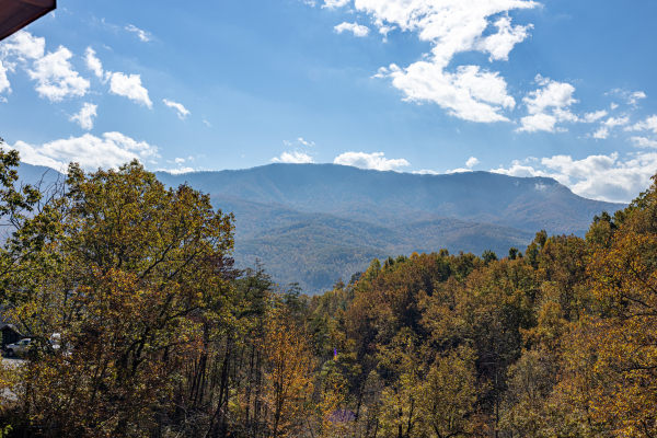 Mountain view at Sensational Views, a 3 bedroom cabin rental located in Gatlinburg