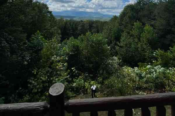 View From The Upper Deck at Grizzly's Den, a 5 bedroom cabin rental located in gatlinburg