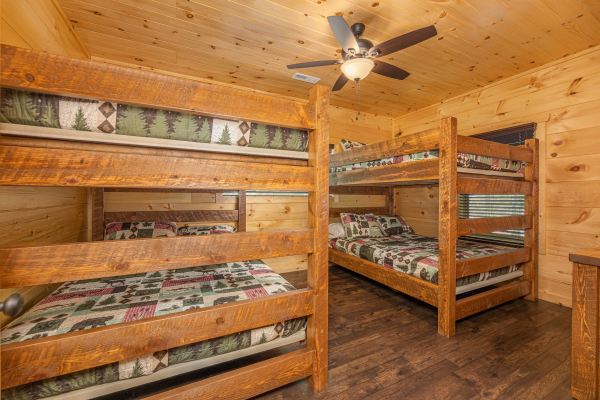 Bunkbeds at Heavenly Daze, a 4 bedroom cabin rental located in Pigeon Forge